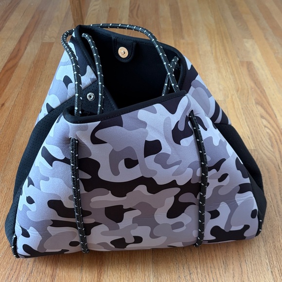 Haute Shore Camouflage Tote Bag with Rainbow Stripe - Picture 4 of 7